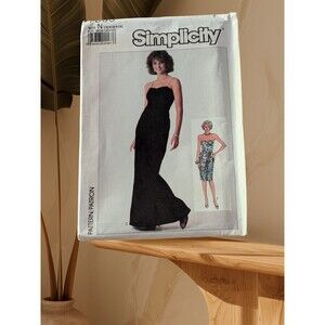 Simplicity Dress Sewing Pattern 7853 Two Length Sheath Dress 12 14 16 Vintage